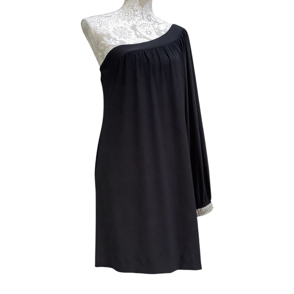 Bisou Bisou Size 10 Black Formal Dress Embellished Cuff